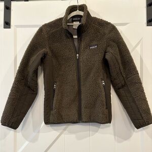 Patagonia Retro-X Deep Pile Fleece Zip Up Jacket in Espresso Brown Sz XS Women’s